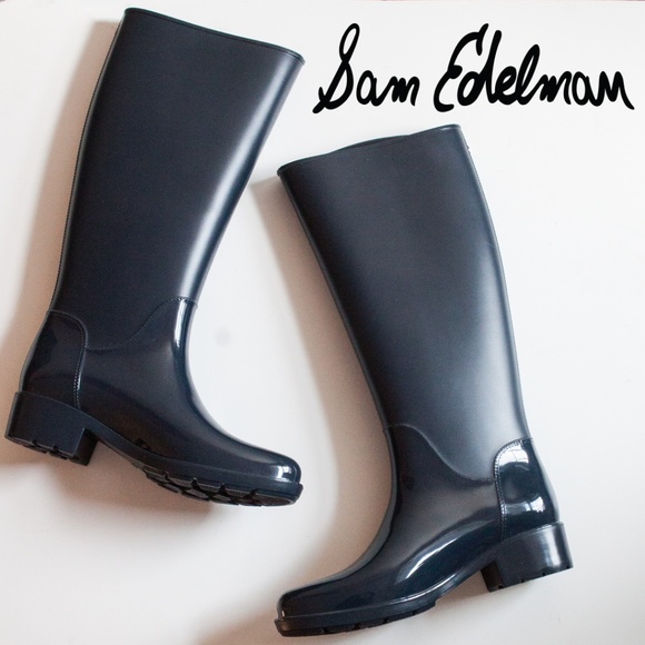 Sam Edelman Shoes - NEW SAM EDELMAN Sydney Tall Navy Rain Boots